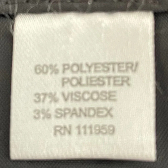 Atelier Straight Leg Poly Blend Washable Striped Pants Grey + White Sz 14 NWT - Picture 9 of 12